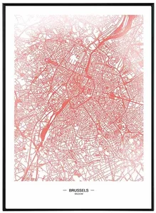 Mapa Bruselu 50x70 cm