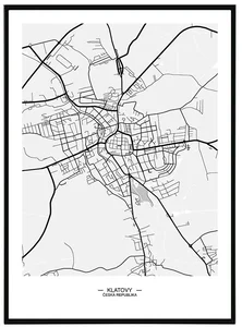 Mapa Klatov 30x40 cm