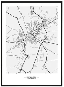 Mapa Kutné Hory ve velkém rozměru