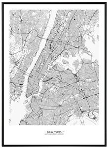 Mapa New Yorku 50x70 cm