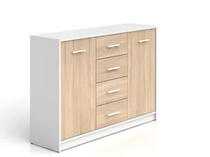 MARIONET kombinovaná komoda bílo-dub sonoma