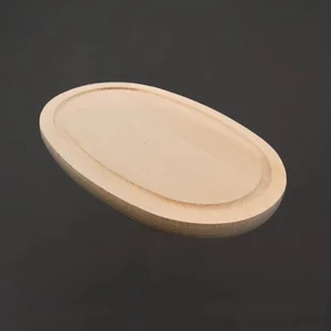 Masivní dřevěný servírovací podnos oválný 23 cm