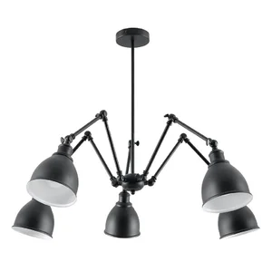 Matilda Shade – černé závěsné svítidlo 70×70 cm