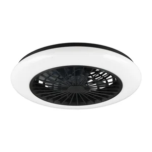 Matně černé LED stropní svítidlo s ventilátorem Stralsund