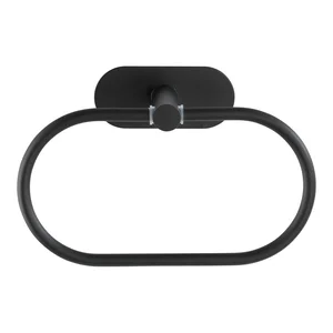 Matně černý držák na ručníky z nerezové oceli Wenko Orea Ring Turbo-Loc®