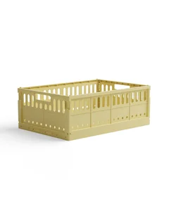 Maxi skládací přepravka Made Crate – lemon cream