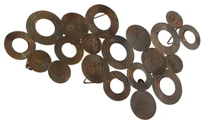 Měděné nástěnné svítidlo Circles 77 cm