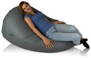 Mega Relaxační Sako z ekokůže šedé