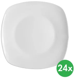 Mělký hranatý talíř MONA 24x24 cm, 24 ks