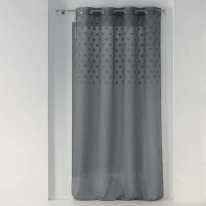 Melusine: antracitová voálová záclona 140×240 cm