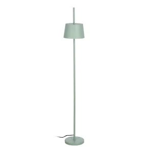 Mentolová stojací lampa Ixia s kovovým stínidlem