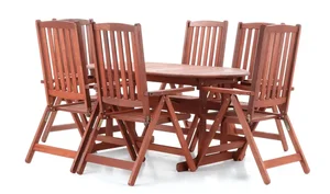 MERANTI Paris 6 – Zahradní set se 6 polohovatelnými křesly a stolem