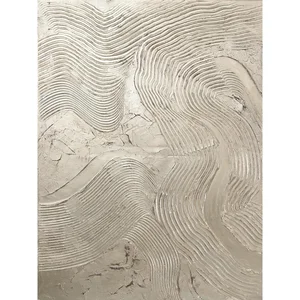 Metallic Silver Ručně malovaný obraz 88x118 cm