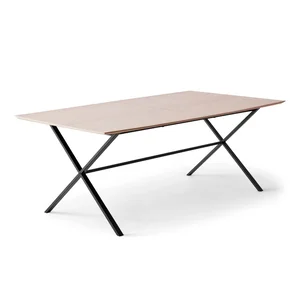 Meza – Rozkládací jídelní stůl s dubovou deskou a přídavnou deskou 90x165 cm
