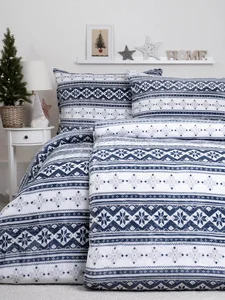 Mikroplyšové povlečení Winter Blue