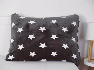 Mikroplyšový povlak na polštář 70×90 cm Estrelas šedý