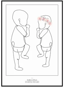Miminko v životní velikosti – minimalistický plakát 50x70 cm