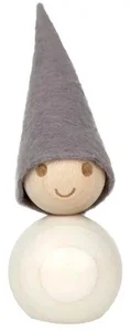 Mini Bílý Vánoční Skřítek 7 cm