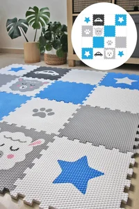 Minideckfloor podlaha 16 dílů s motivy zvířat a hraček