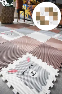 Minideckfloor podlaha s motivem beránka a lamy, sada 20 dílů