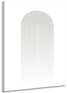 Minimalistický duhový obraz Mid-Century