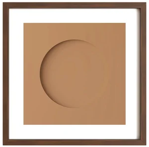 Minimalistický plakát s kruhem v terracotta barvě