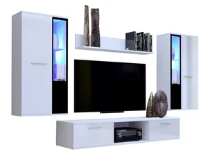 MIWA Obývací stěna – bílý lesk