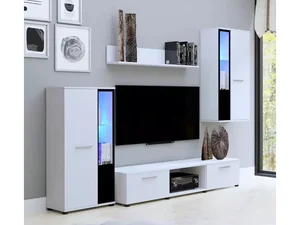 MIWA Obývací stěna – bílý mat