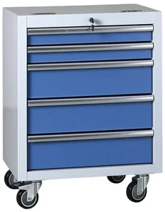 Mobilní dílenský box na nářadí s 5 zásuvkami