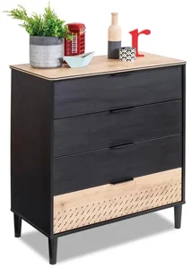 Moderní černá dětská komoda Black