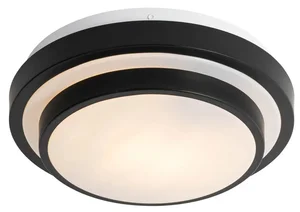 Moderní černé venkovní stropní svítidlo Walden, IP44, 25 cm