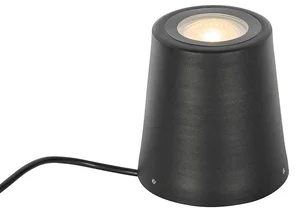 Moderní černé zahradní bodové světlo Lennard IP65