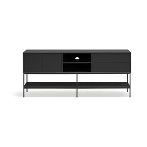 Moderní černý TV stolek Platt 175x74x45 cm