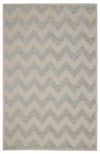 Moderní geometrický koberec Chevron Beige a Ice Blue 160x230 cm