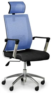 Moderní kancelářské křeslo ELITE NET modro-černé