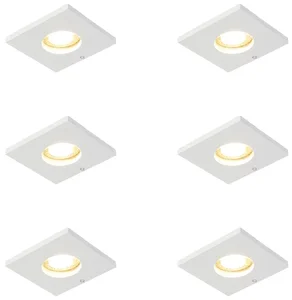 Moderní koupelnová zapuštěná LED světla 6 ks bílá