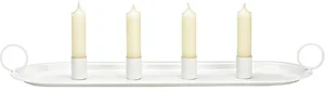 Moderní kovový adventní svícen ARRANGEMENT 49x14 cm