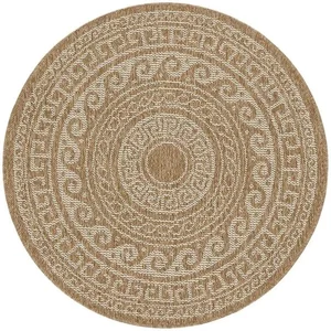 Moderní kulatý koberec COMILLA 887 Beige, 160x160 cm, Béžový