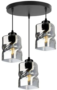 Moderní LED závěsné svítidlo NIKI 3x60W černé