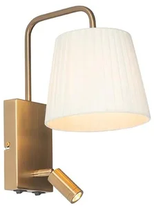 Moderní nástěnná lampa Renier s čtecím světlem
