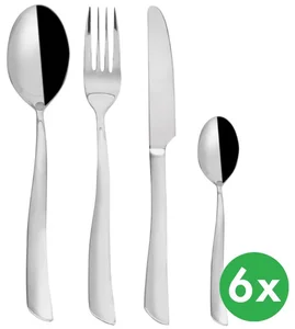 Moderní nerezové příbory SHAPE, 24 ks
