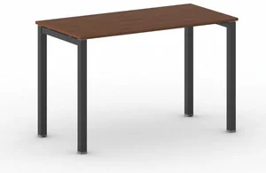 Moderní Psací Stůl PRIMO SQUARE, 120x60 cm, Černé Nohy, Třešňová Deska