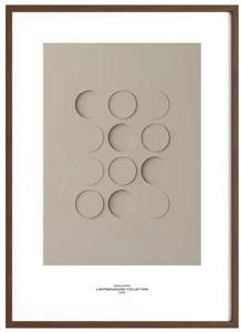 Moderní umělecký plakát Shadow Forms Smokey Taupe – Velikost: 500x700 mm