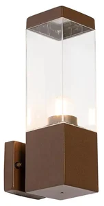 Moderní venkovní nástěnné svítidlo Malios s rezavě hnědým designem