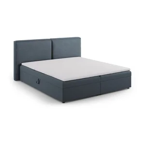 Modrá boxspring postel Arendal s úložným prostorem 160×200 cm – Cosmopolitan Design