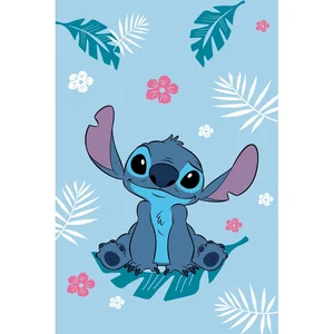 Modrá dětská fleecová deka 100×150 cm Lilo a Stitch – Jerry Fabrics