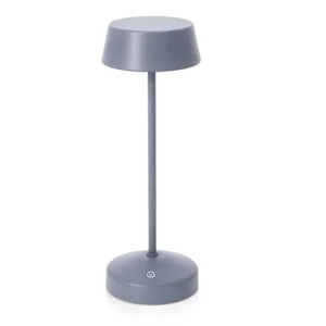 Modrá kovová LED stmívatelná stolní lampa s bezdrátovou nabíječkou – Esprit Bizzotto