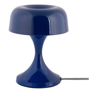 Modrá kovová stolní lampa Moda Retro