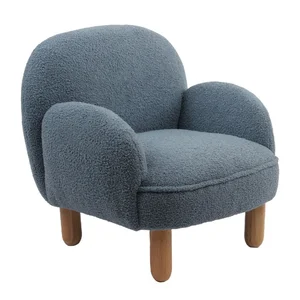 Modré dětské křesílko Rocky z bouclé textilie – Vipack