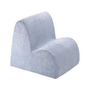 Modré dětské manšestrové křeslo Cloud